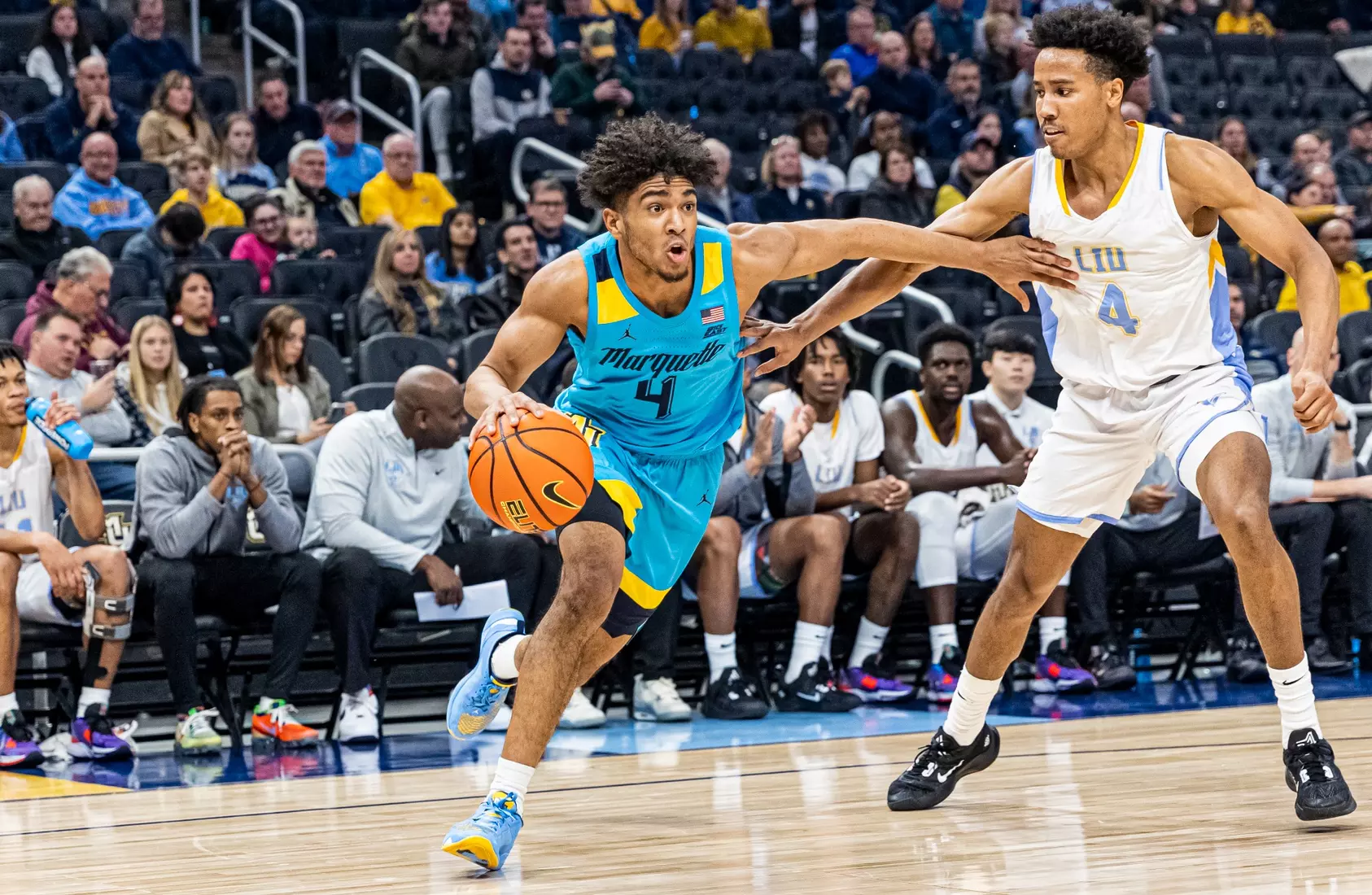 Marquette Men's basketball defeats LIU 95-58 in Fiserv Forum on Thursday November 17, 2022.