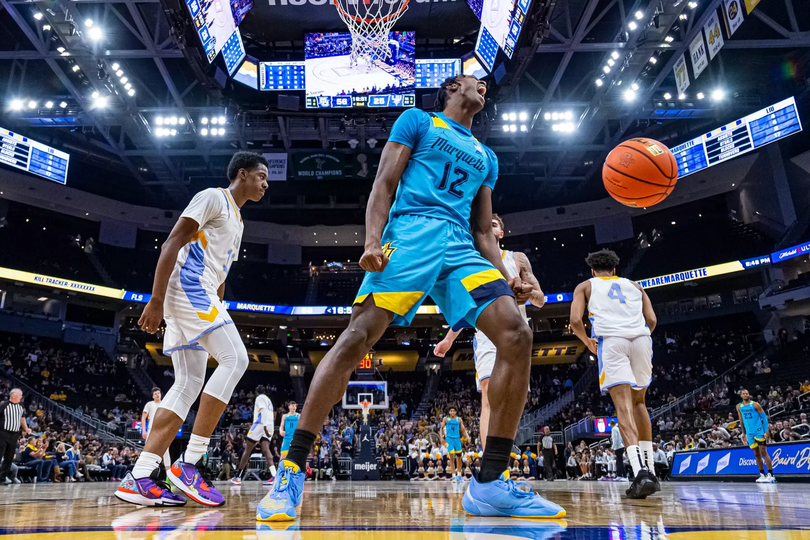 Marquette Men's basketball defeats LIU 95-58 in Fiserv Forum on Thursday November 17, 2022.