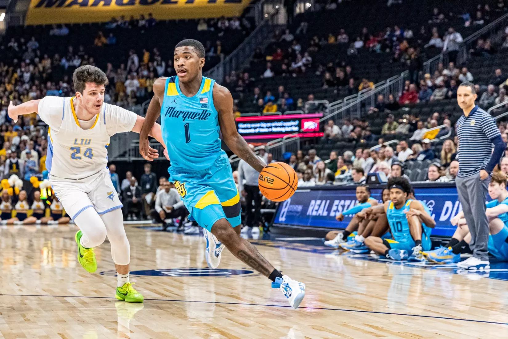 Marquette Men's basketball defeats LIU 95-58 in Fiserv Forum on Thursday November 17, 2022.