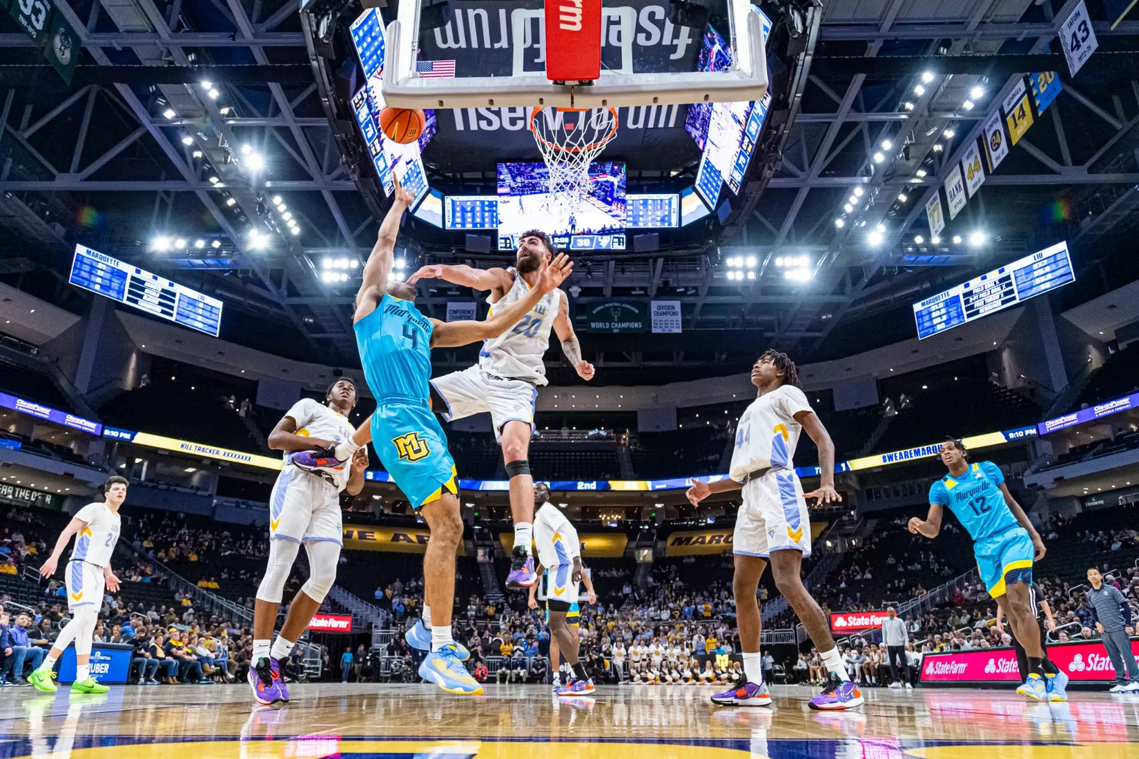 Marquette Men's basketball defeats LIU 95-58 in Fiserv Forum on Thursday November 17, 2022.