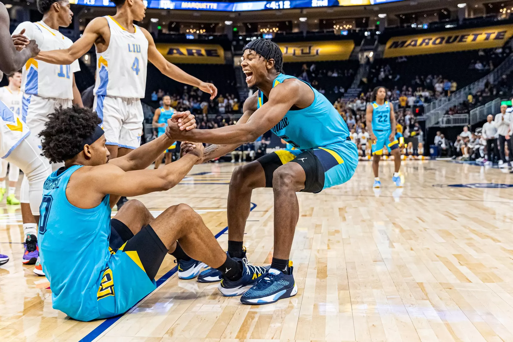 Marquette Men's basketball defeats LIU 95-58 in Fiserv Forum on Thursday November 17, 2022.