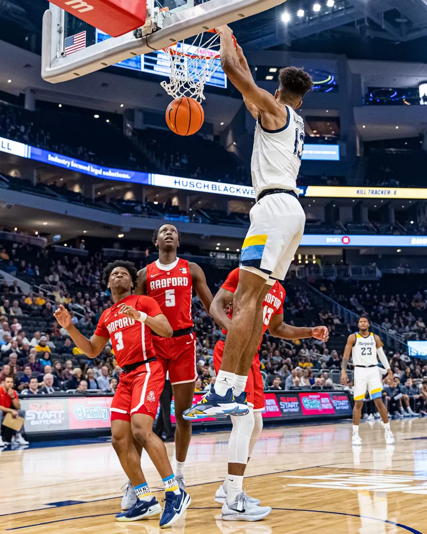 Marquette Men's Basketball beats Radford 79-69 at Fiserv Forum in Milwaukee, WI on Monday November 7, 2022.