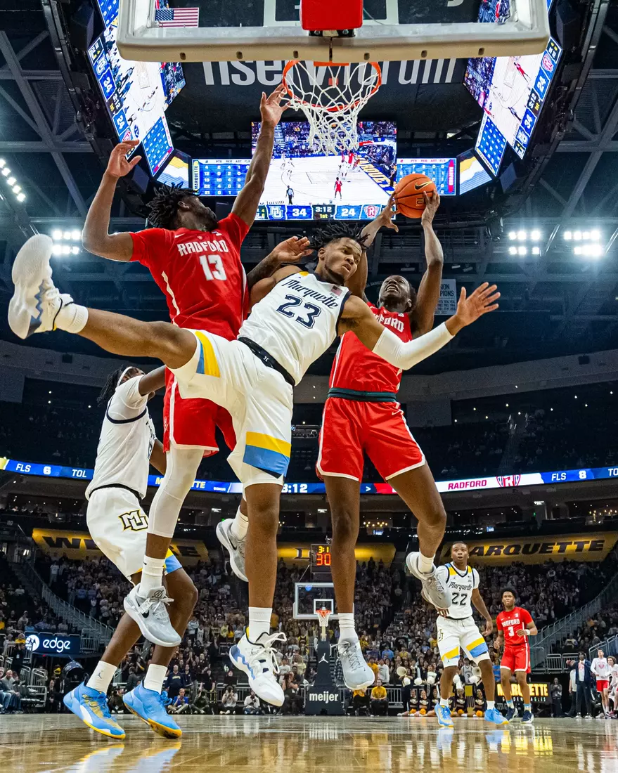 Marquette Men's Basketball beats Radford 79-69 at Fiserv Forum in Milwaukee, WI on Monday November 7, 2022.