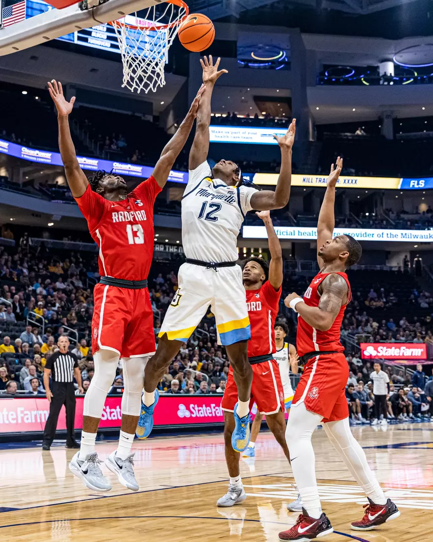 Marquette Men's Basketball beats Radford 79-69 at Fiserv Forum in Milwaukee, WI on Monday November 7, 2022.
