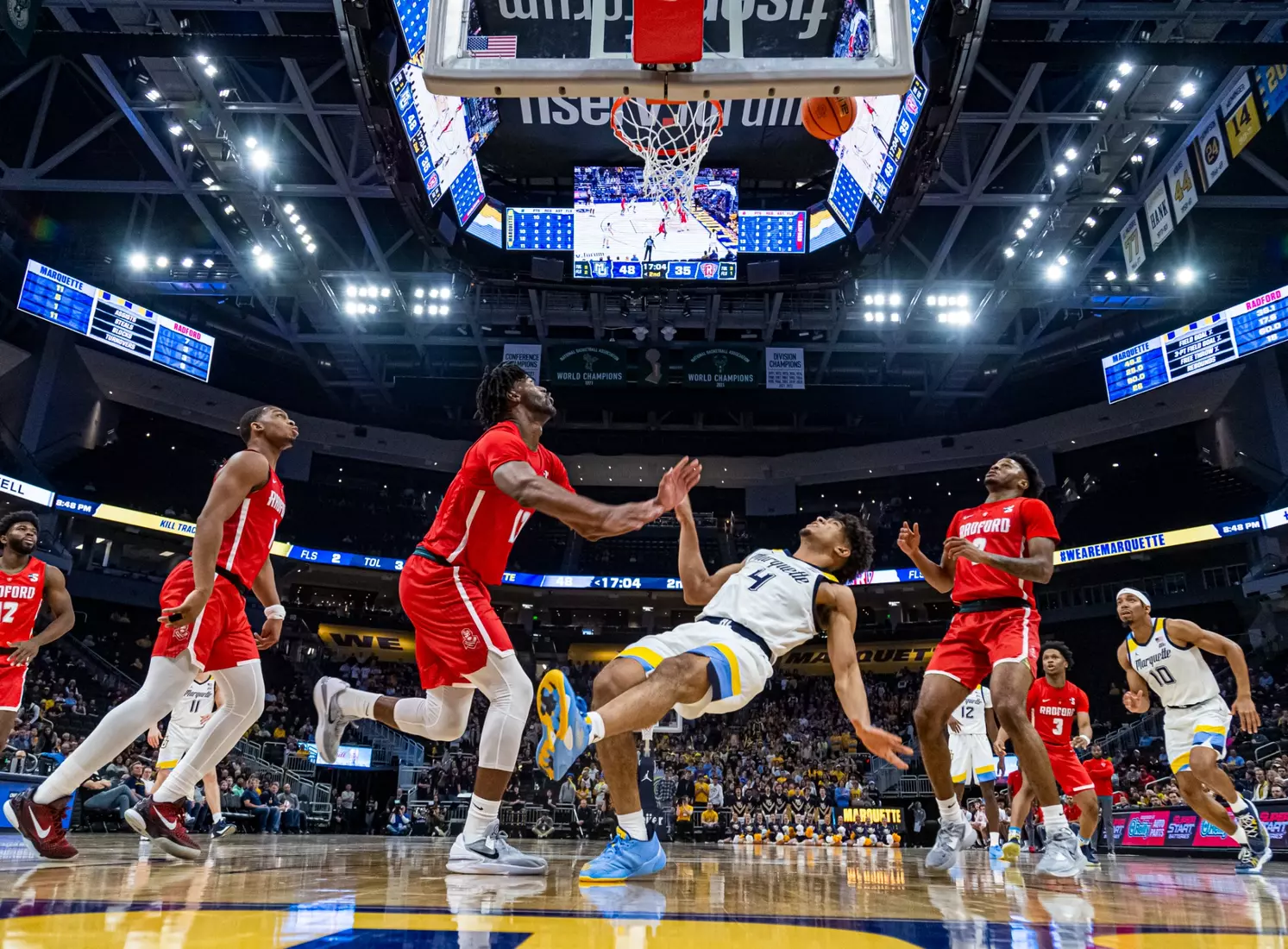 Marquette Men's Basketball beats Radford 79-69 at Fiserv Forum in Milwaukee, WI on Monday November 7, 2022.