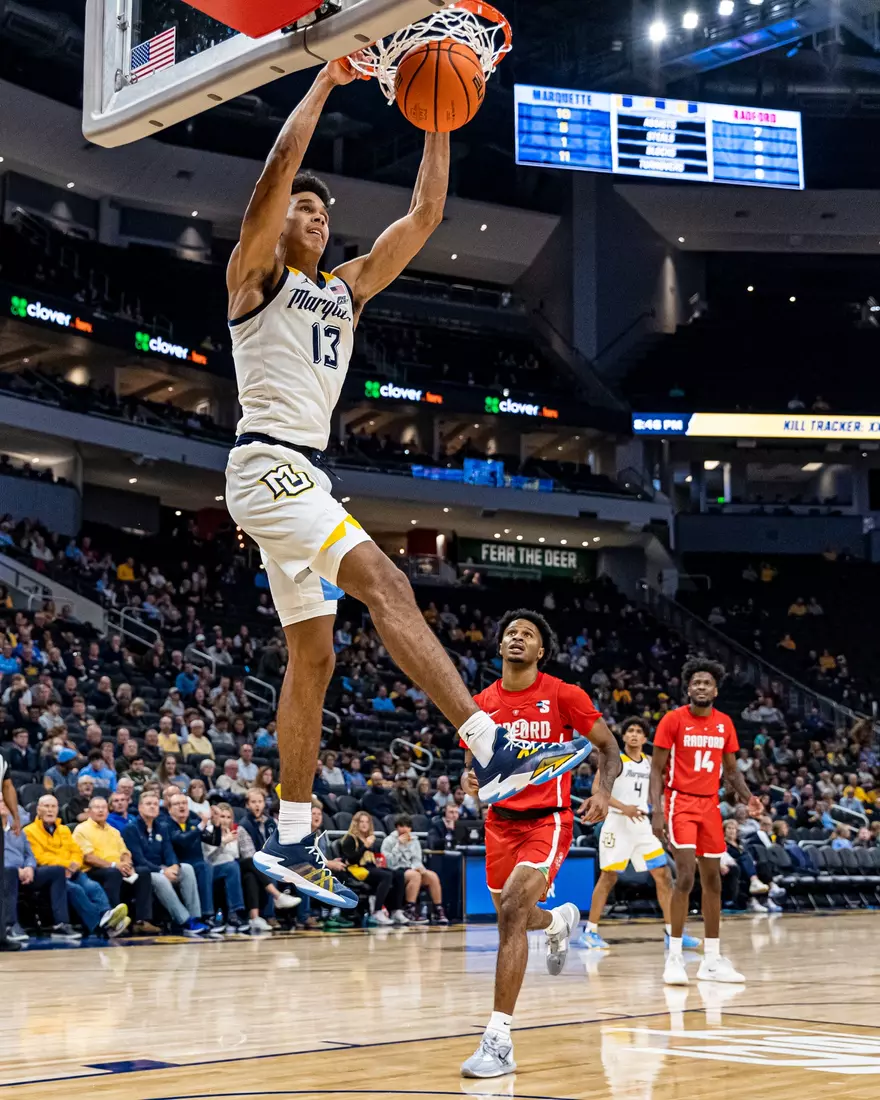 Marquette Men's Basketball beats Radford 79-69 at Fiserv Forum in Milwaukee, WI on Monday November 7, 2022.