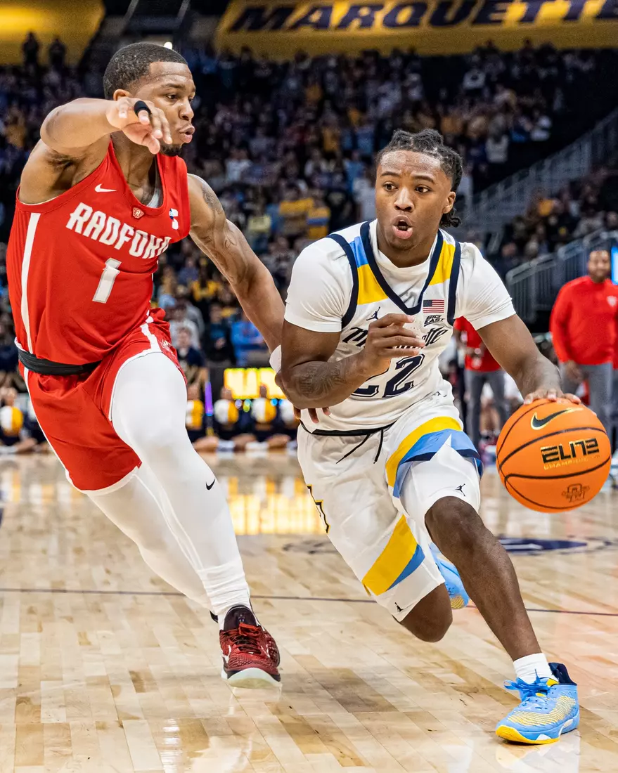 Marquette Men's Basketball beats Radford 79-69 at Fiserv Forum in Milwaukee, WI on Monday November 7, 2022.