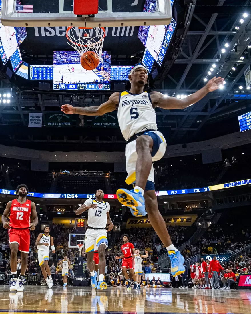 Marquette Men's Basketball beats Radford 79-69 at Fiserv Forum in Milwaukee, WI on Monday November 7, 2022.
