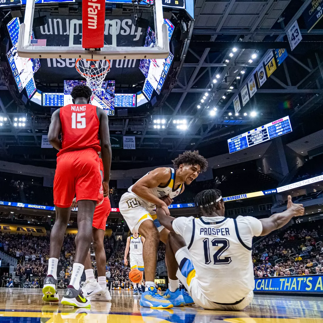 Marquette Men's Basketball beats Radford 79-69 at Fiserv Forum in Milwaukee, WI on Monday November 7, 2022.