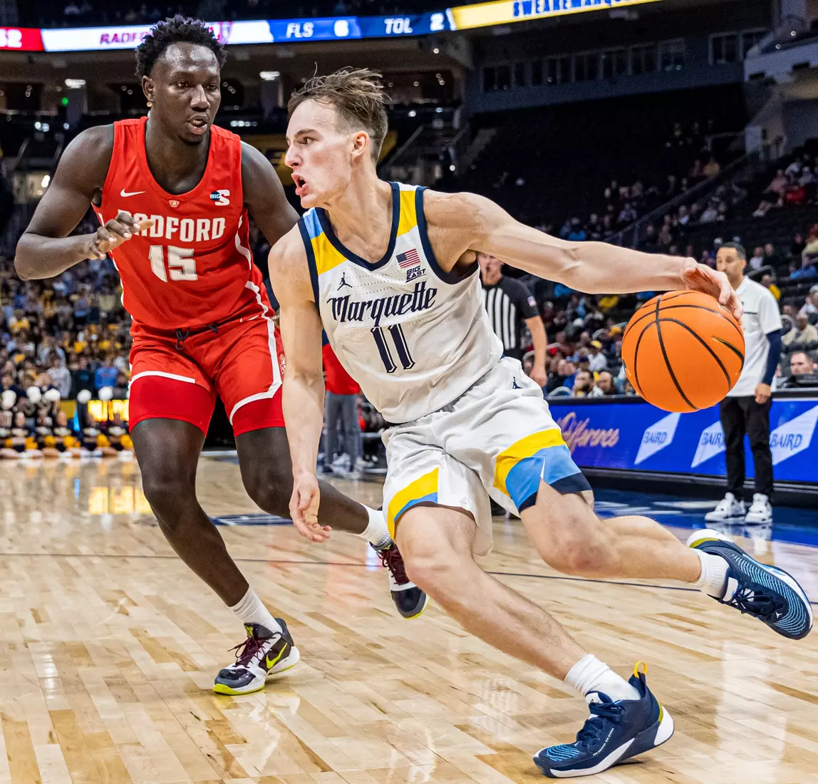 Marquette Men's Basketball beats Radford 79-69 at Fiserv Forum in Milwaukee, WI on Monday November 7, 2022.