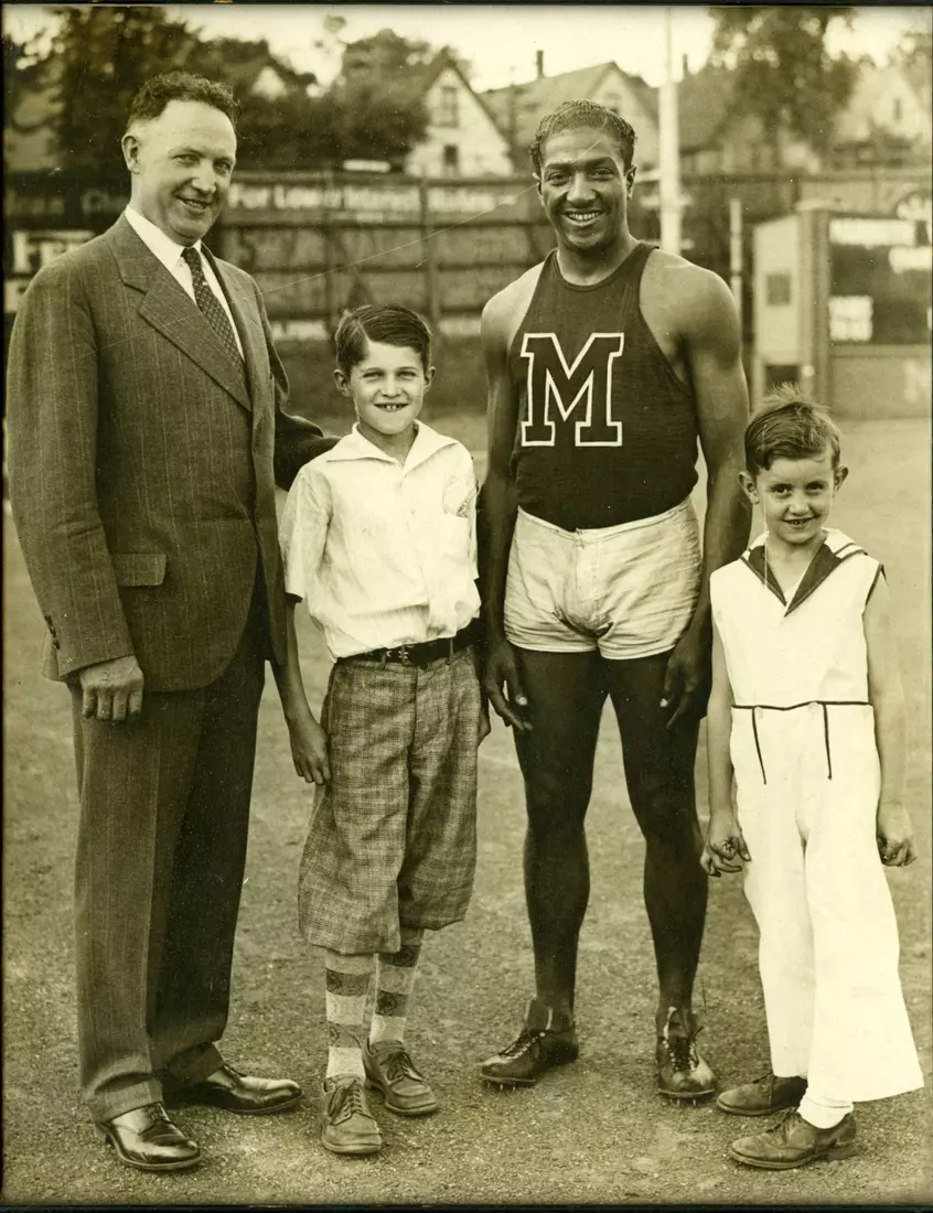 John Brennan, 1908 London Olympics, Broad Jump & hop, step and jump & Ralph Metcalfe, 1932 Los Angeles & 1936 Berlin Olympics, 100, 200 and 4x100
