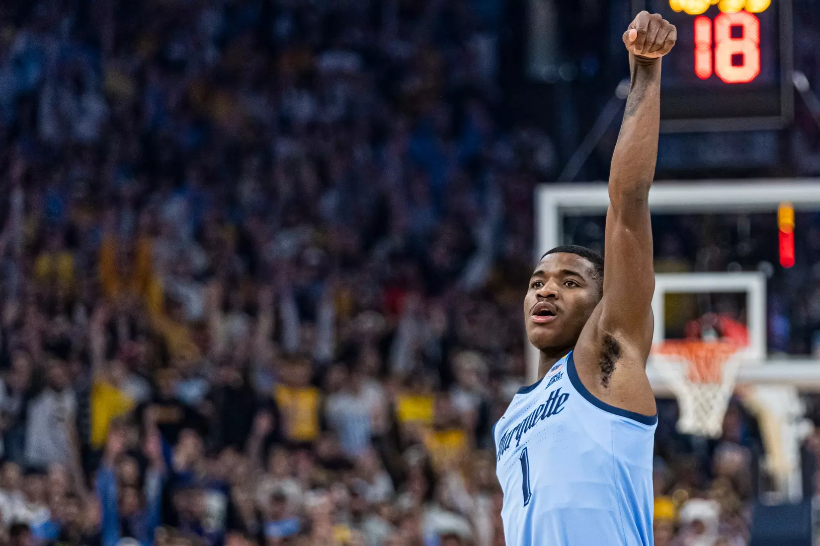 Marquette Men's Basketball falls to Wisconsin 80-77 in overtime at Fiserv Forum in Milwaukee, WI on Saturday December 3, 2022.