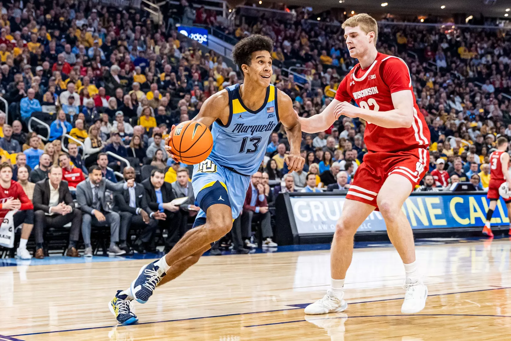 Marquette Men's Basketball falls to Wisconsin 80-77 in overtime at Fiserv Forum in Milwaukee, WI on Saturday December 3, 2022.