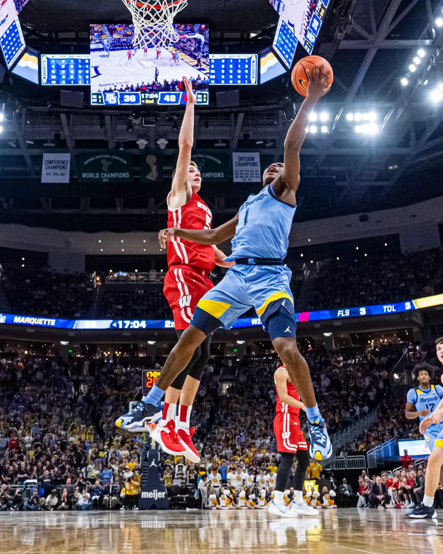 Marquette Men's Basketball falls to Wisconsin 80-77 in overtime at Fiserv Forum in Milwaukee, WI on Saturday December 3, 2022.