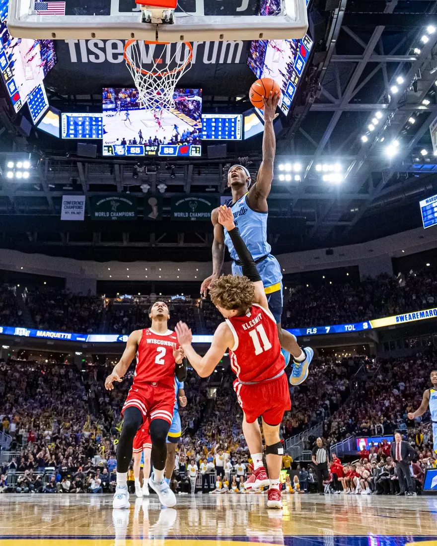 Marquette Men's Basketball falls to Wisconsin 80-77 in overtime at Fiserv Forum in Milwaukee, WI on Saturday December 3, 2022.