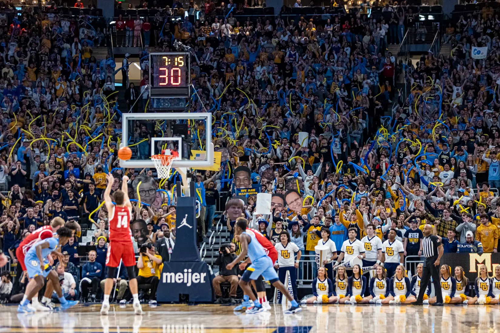 Marquette Men's Basketball falls to Wisconsin 80-77 in overtime at Fiserv Forum in Milwaukee, WI on Saturday December 3, 2022.