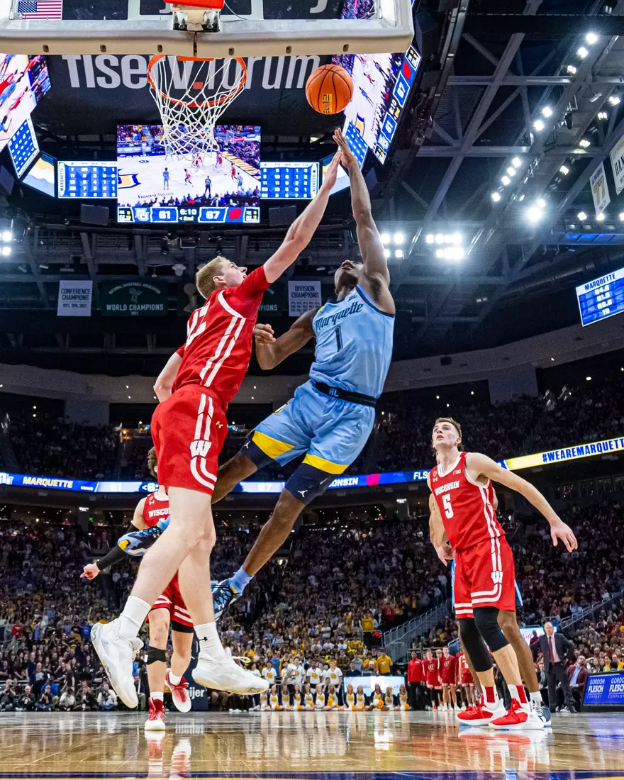Marquette Men's Basketball falls to Wisconsin 80-77 in overtime at Fiserv Forum in Milwaukee, WI on Saturday December 3, 2022.