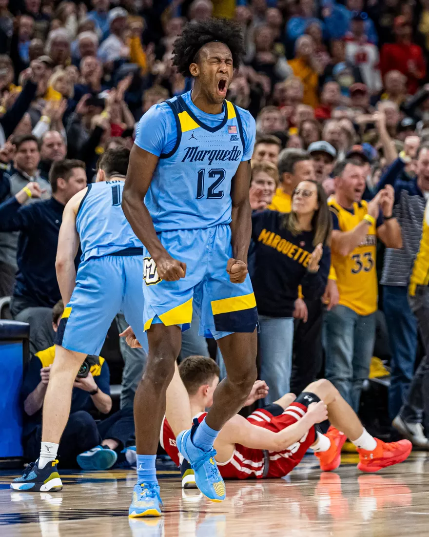 Marquette Men's Basketball falls to Wisconsin 80-77 in overtime at Fiserv Forum in Milwaukee, WI on Saturday December 3, 2022.