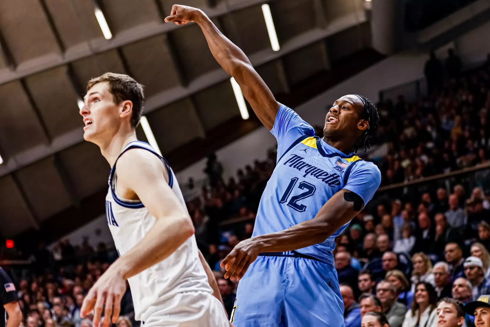 Marquette Men's Basketball defeats Villanova Wildcats 68-66 at Finneran Pavillion on Saturday December 31, 2022.