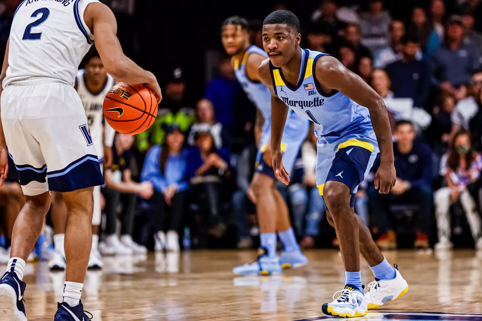Marquette Men's Basketball defeats Villanova Wildcats 68-66 at Finneran Pavillion on Saturday December 31, 2022.