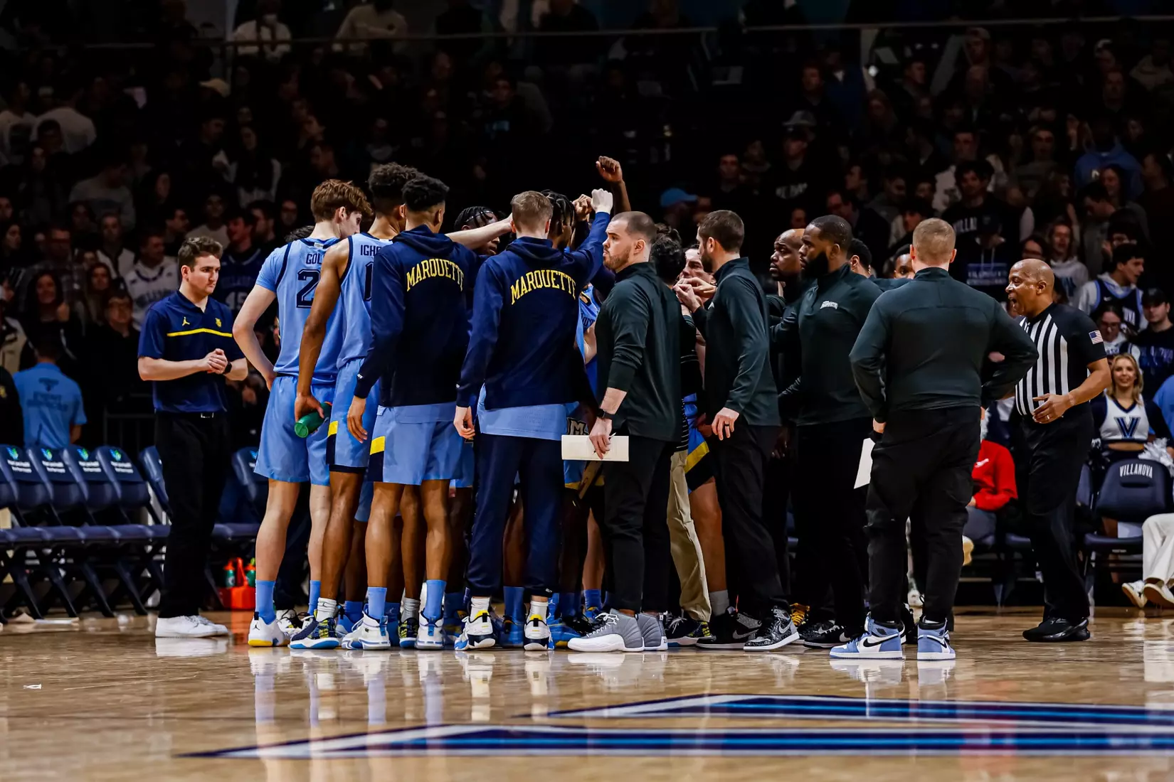 Marquette Men's Basketball defeats Villanova Wildcats 68-66 at Finneran Pavillion on Saturday December 31, 2022.