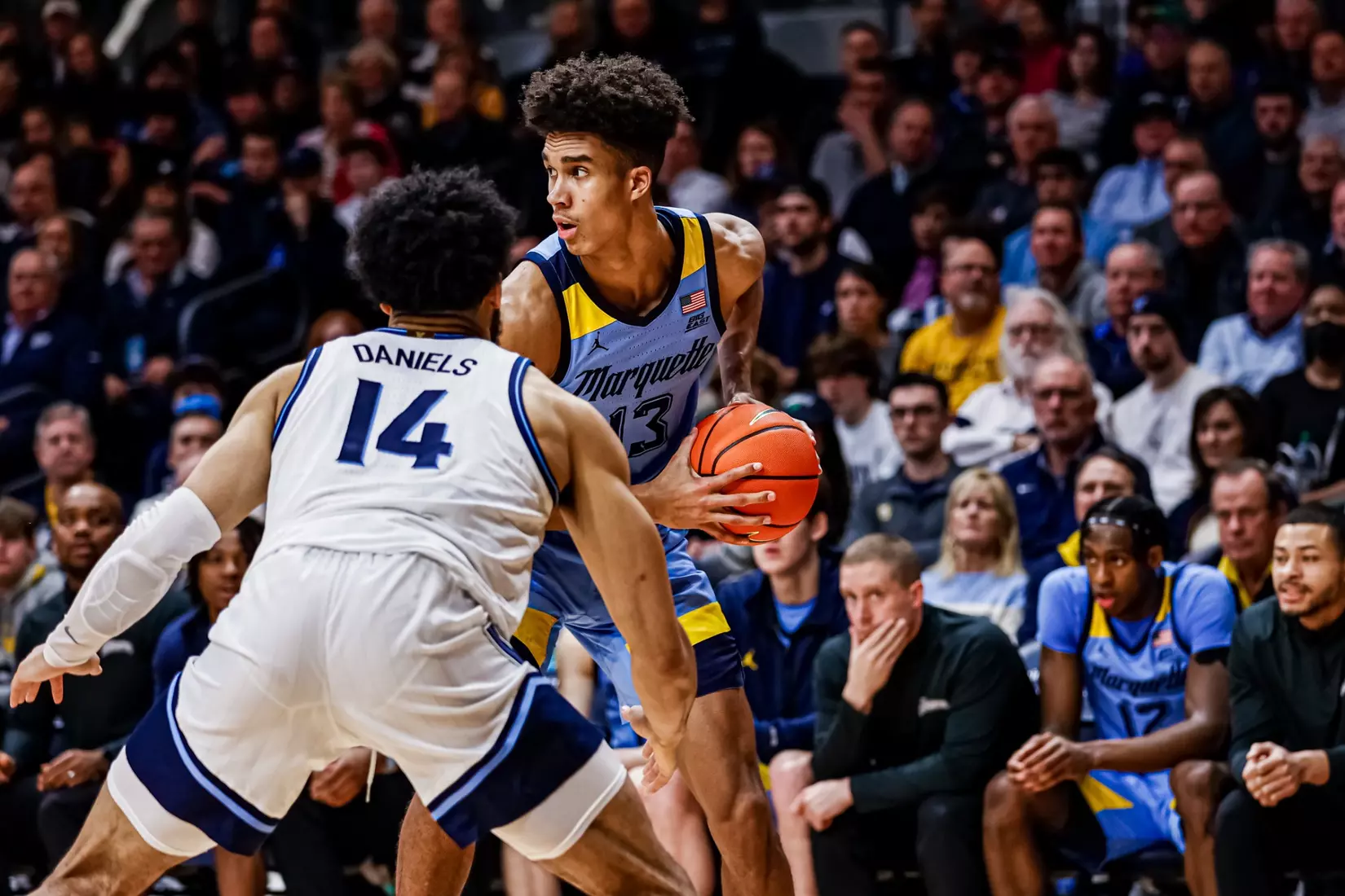 Marquette Men's Basketball defeats Villanova Wildcats 68-66 at Finneran Pavillion on Saturday December 31, 2022.