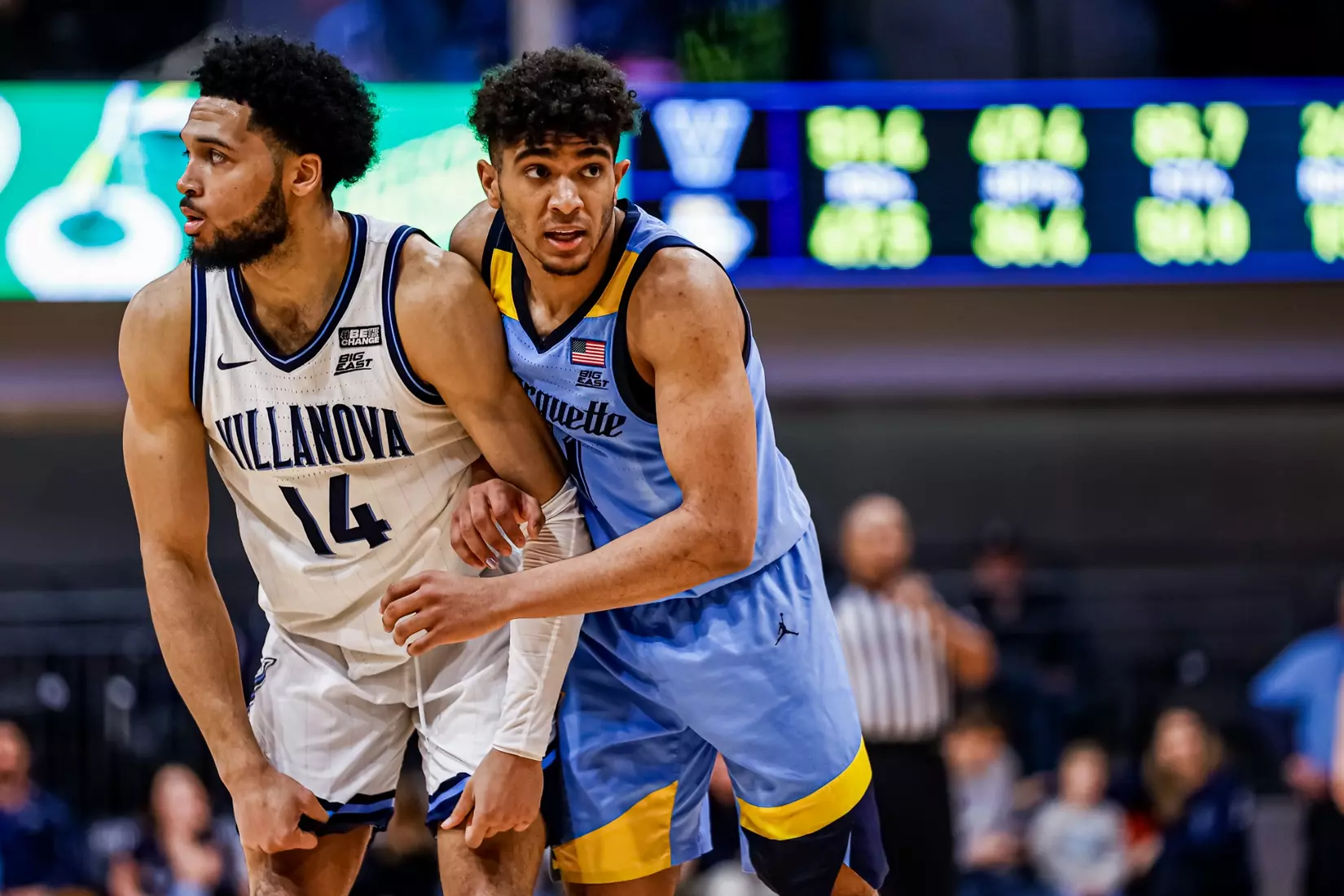 Marquette Men's Basketball defeats Villanova Wildcats 68-66 at Finneran Pavillion on Saturday December 31, 2022.