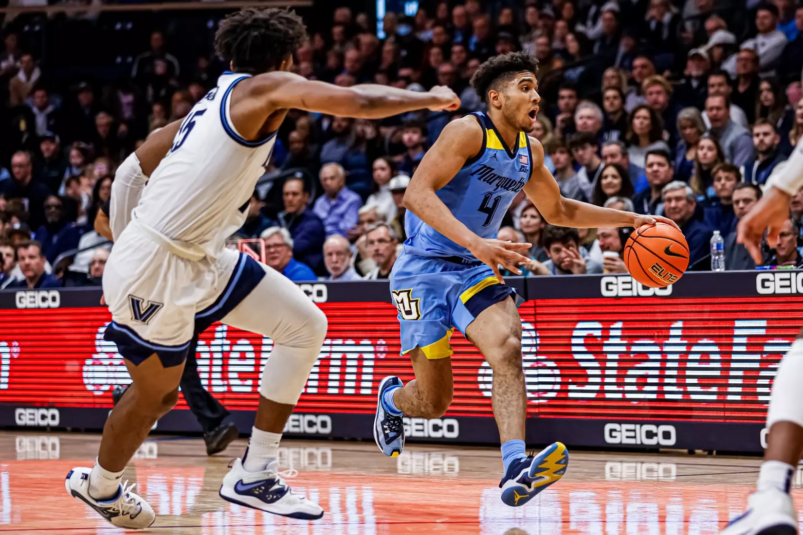 Marquette Men's Basketball defeats Villanova Wildcats 68-66 at Finneran Pavillion on Saturday December 31, 2022.