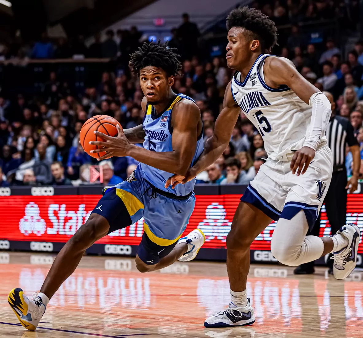 Marquette Men's Basketball defeats Villanova Wildcats 68-66 at Finneran Pavillion on Saturday December 31, 2022.