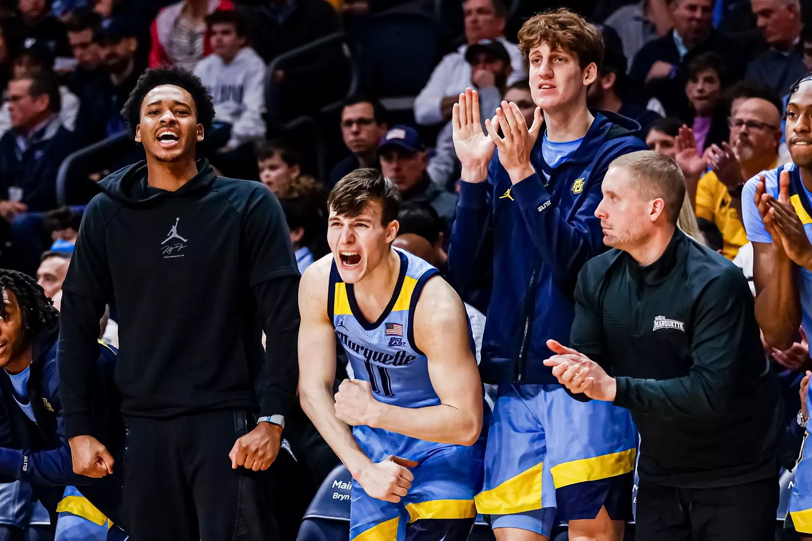 Marquette Men's Basketball defeats Villanova Wildcats 68-66 at Finneran Pavillion on Saturday December 31, 2022.