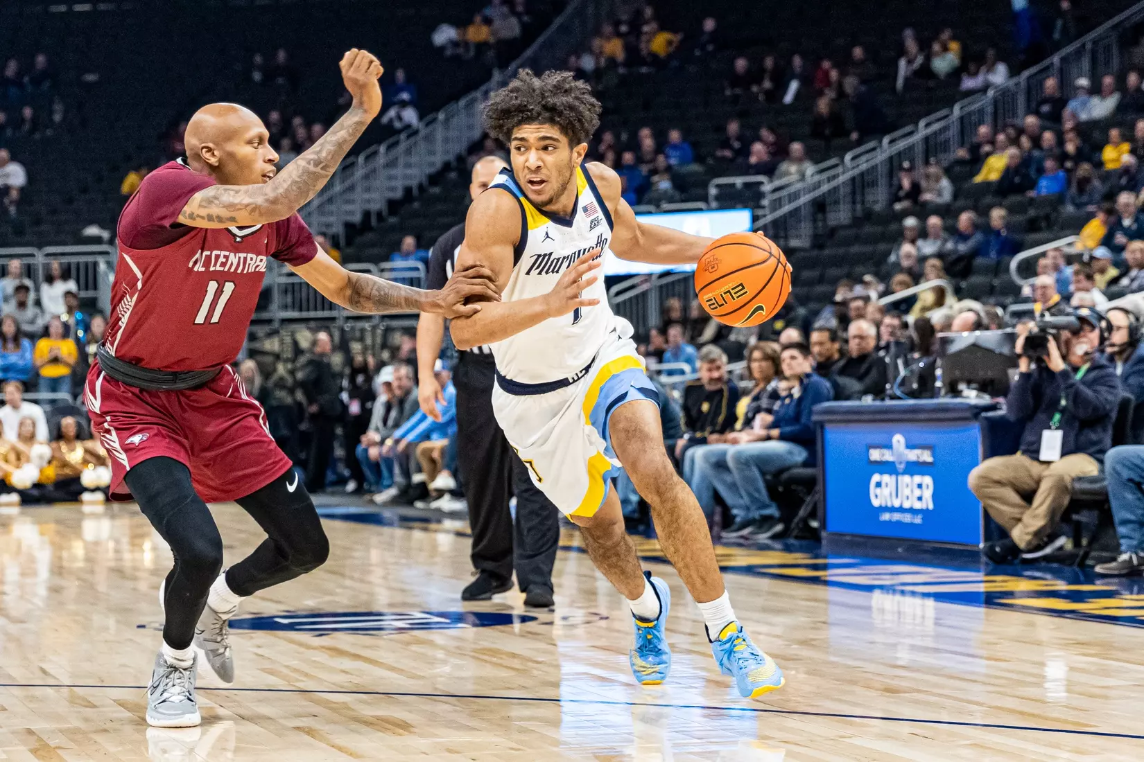 Marquette Men's Basketball defeats NC Central 90-78 at Fiserv Forum in Milwaukee, WI on Tuesday December 6, 2022.