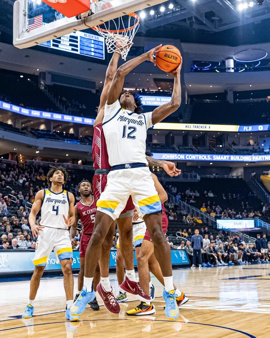 Marquette Men's Basketball defeats NC Central 90-78 at Fiserv Forum in Milwaukee, WI on Tuesday December 6, 2022.