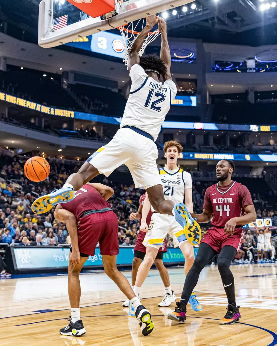 Marquette Men's Basketball defeats NC Central 90-78 at Fiserv Forum in Milwaukee, WI on Tuesday December 6, 2022.
