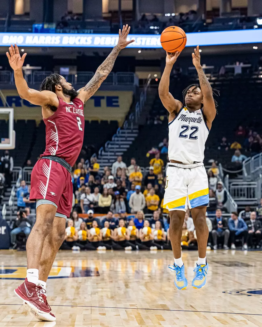 Marquette Men's Basketball defeats NC Central 90-78 at Fiserv Forum in Milwaukee, WI on Tuesday December 6, 2022.