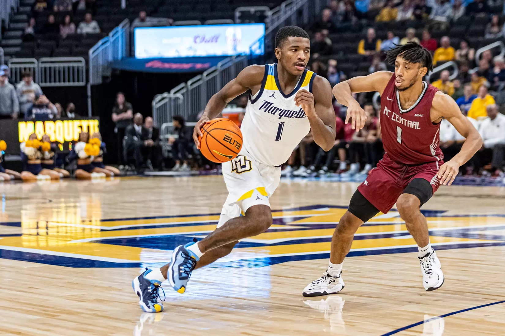 Marquette Men's Basketball defeats NC Central 90-78 at Fiserv Forum in Milwaukee, WI on Tuesday December 6, 2022.