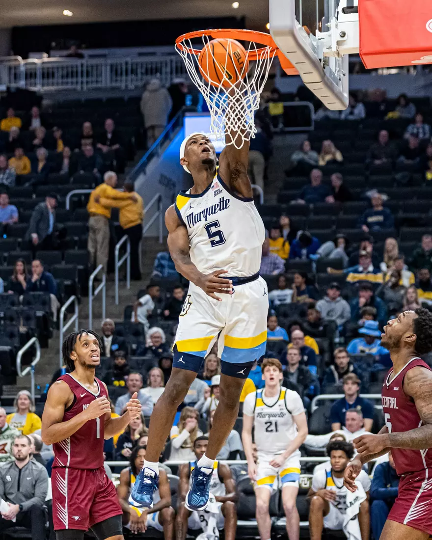 Marquette Men's Basketball defeats NC Central 90-78 at Fiserv Forum in Milwaukee, WI on Tuesday December 6, 2022.