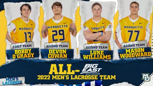 2022 All-BIG EAST Men's Lacrosse O'Grady Cowan Woodward Williams