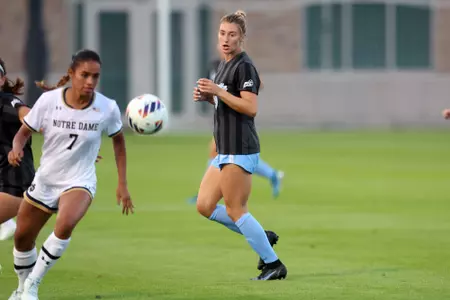 (South Bend IN) August 18, 2022 Marquette WSOC D-1 v Notre Dame Marquette falls to Notre Dame 3-0 Photo by Marcus Snowden