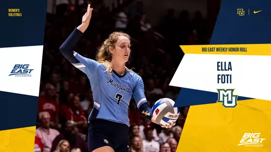 Ella Foti BIG EAST Weekly Honor Roll