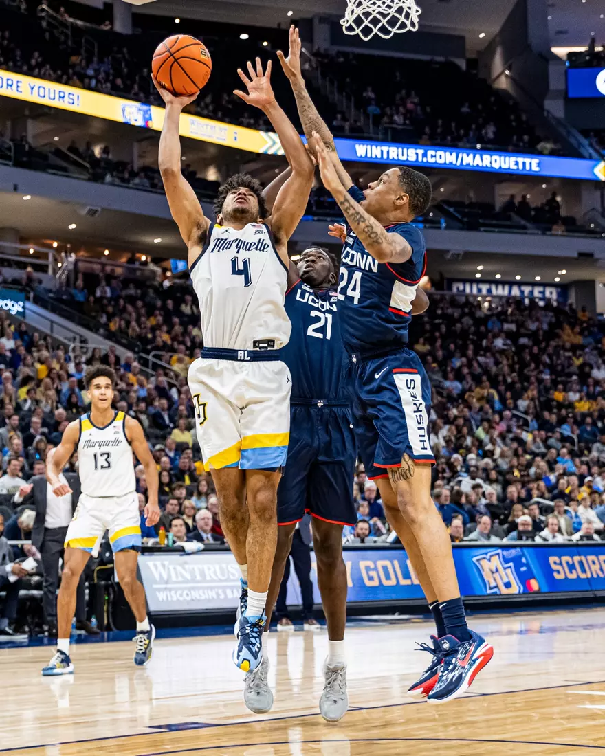 #25 Marquette defeats #6 Connecticut 82-76 at Fiserv Forum in Milwaukee, WI on Wednesday January 11, 2023.