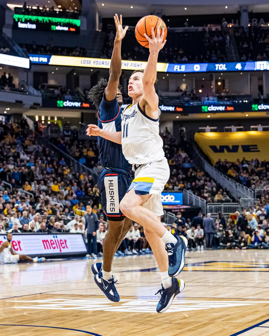 #25 Marquette defeats #6 Connecticut 82-76 at Fiserv Forum in Milwaukee, WI on Wednesday January 11, 2023.