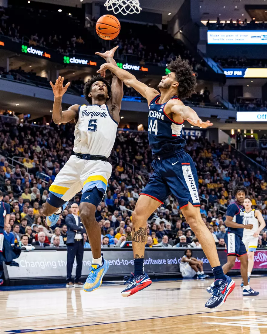 #25 Marquette defeats #6 Connecticut 82-76 at Fiserv Forum in Milwaukee, WI on Wednesday January 11, 2023.