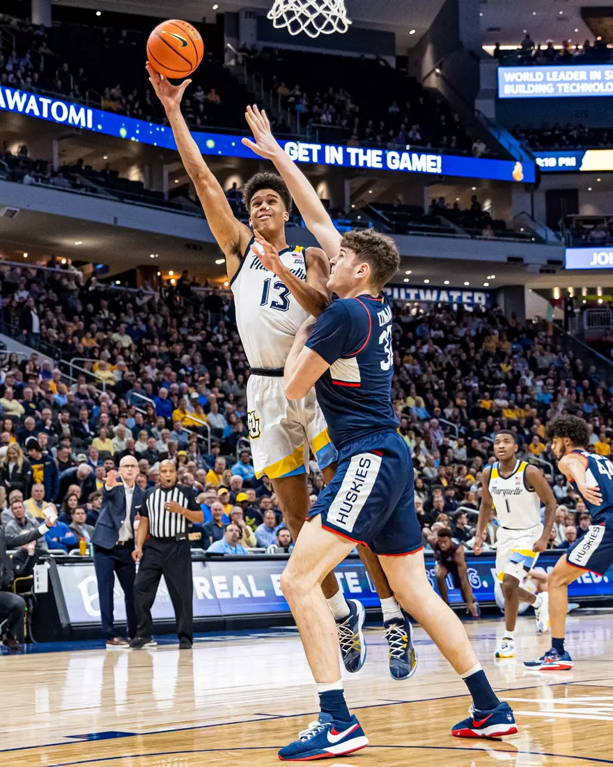 #25 Marquette defeats #6 Connecticut 82-76 at Fiserv Forum in Milwaukee, WI on Wednesday January 11, 2023.