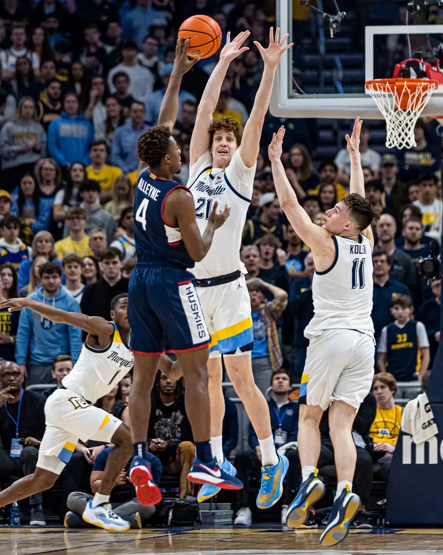 #25 Marquette defeats #6 Connecticut 82-76 at Fiserv Forum in Milwaukee, WI on Wednesday January 11, 2023.