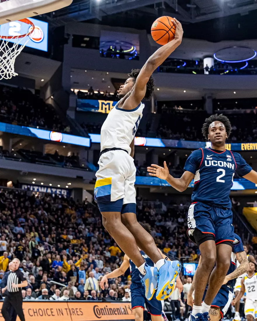 #25 Marquette defeats #6 Connecticut 82-76 at Fiserv Forum in Milwaukee, WI on Wednesday January 11, 2023.