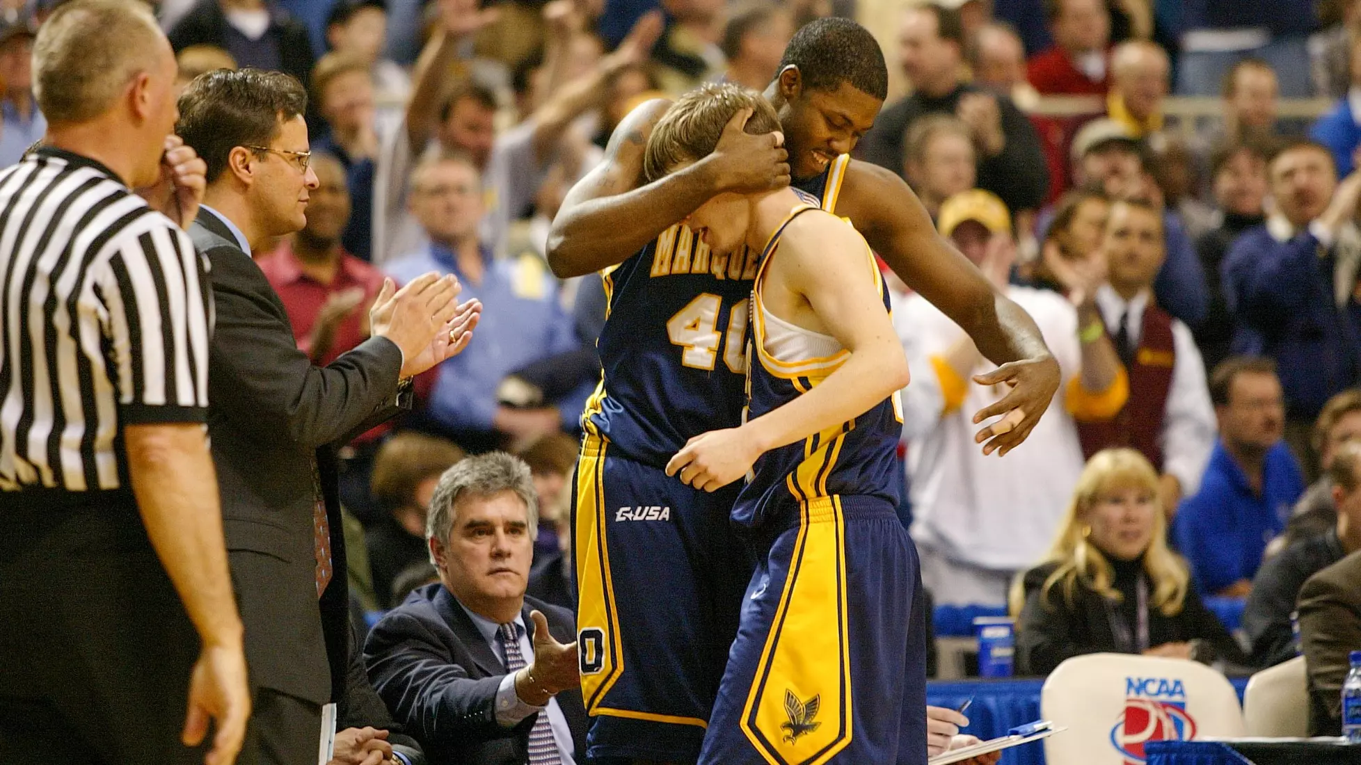 Former, Game, Men's Basketball, Navy, Other Keywords, Travis Diener 2001-2003, Vs. Kentucky, marquette men's basketball, Terry Sanders
Marquette Men's Basketball vs. Kentucky