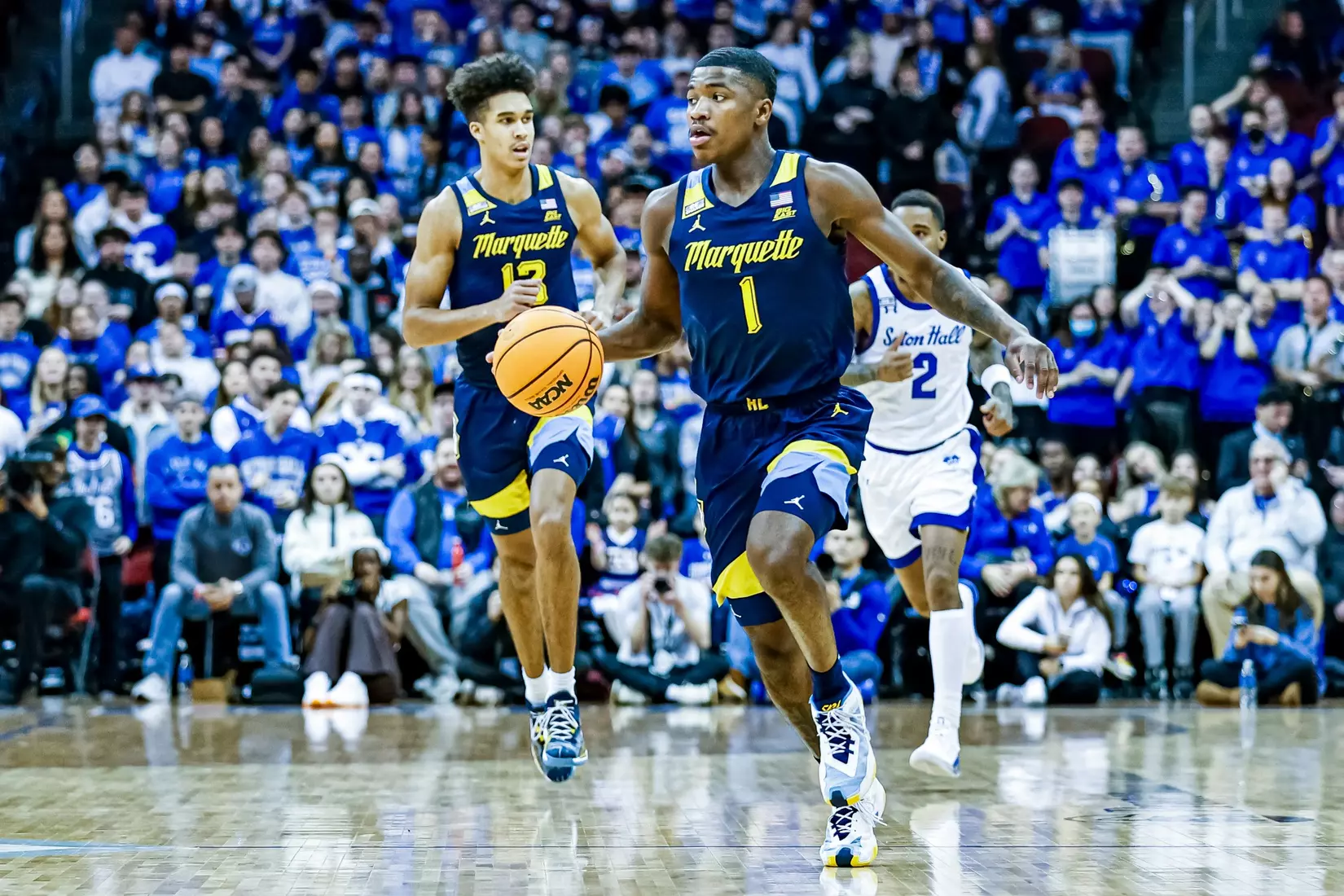 #20 Marquette defeats Seton Hall 74-53 in Newark, NJ on Saturday January 21, 2023.