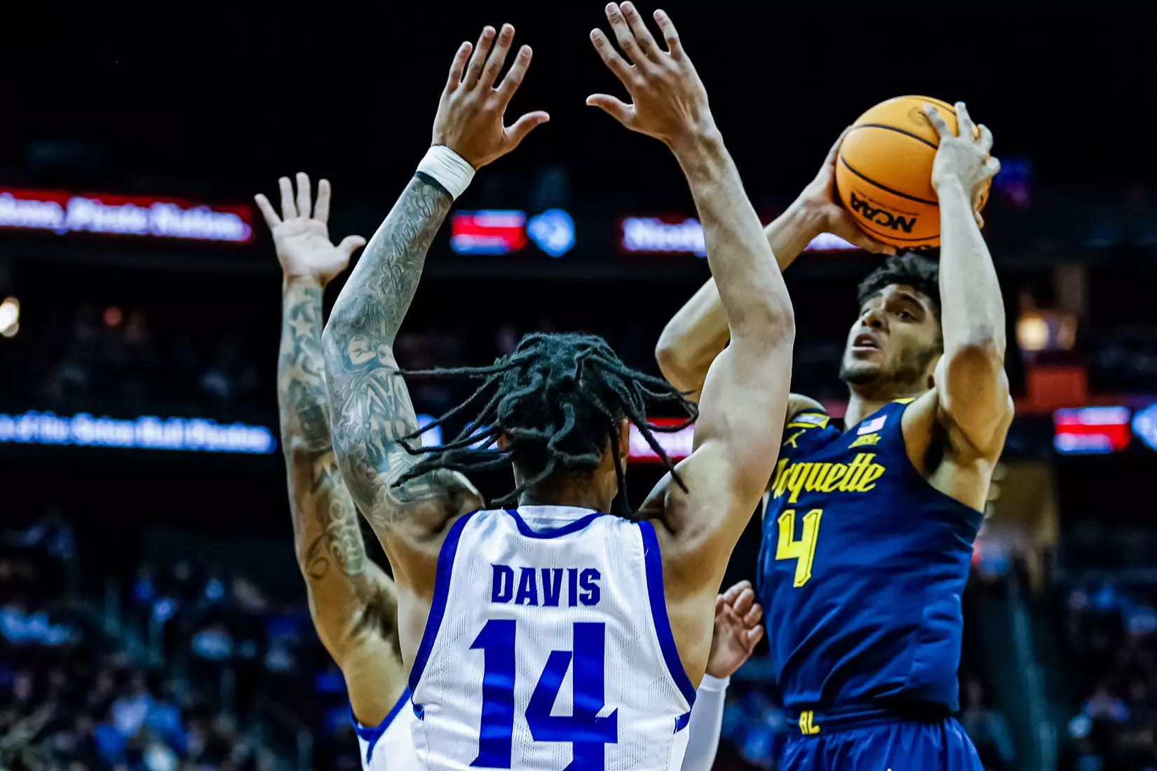 #20 Marquette defeats Seton Hall 74-53 in Newark, NJ on Saturday January 21, 2023.