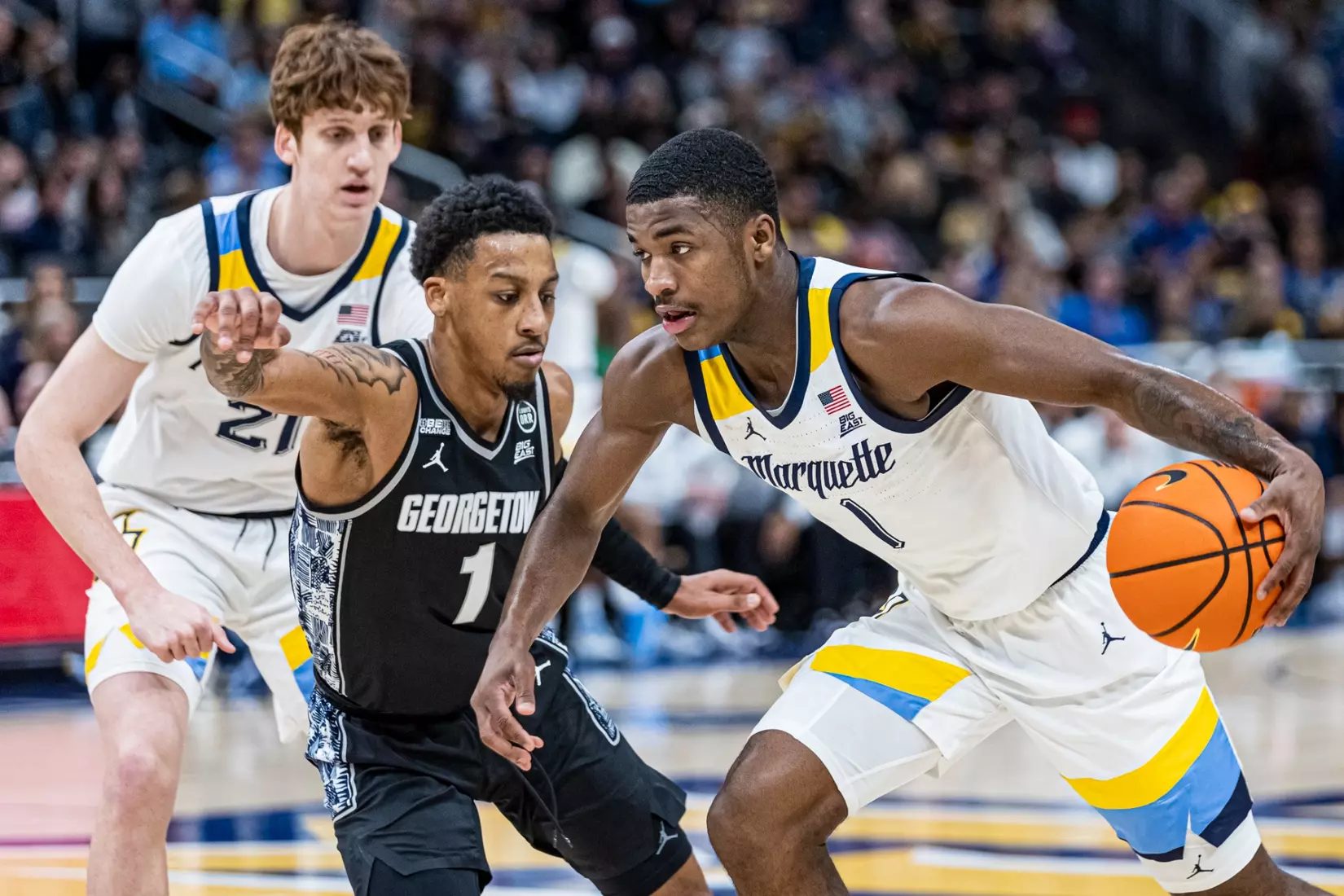 Marquette tops 95-73 Georgetown in Milwaukee, WI at Fiserv Forum on Saturday June 7, 2023.