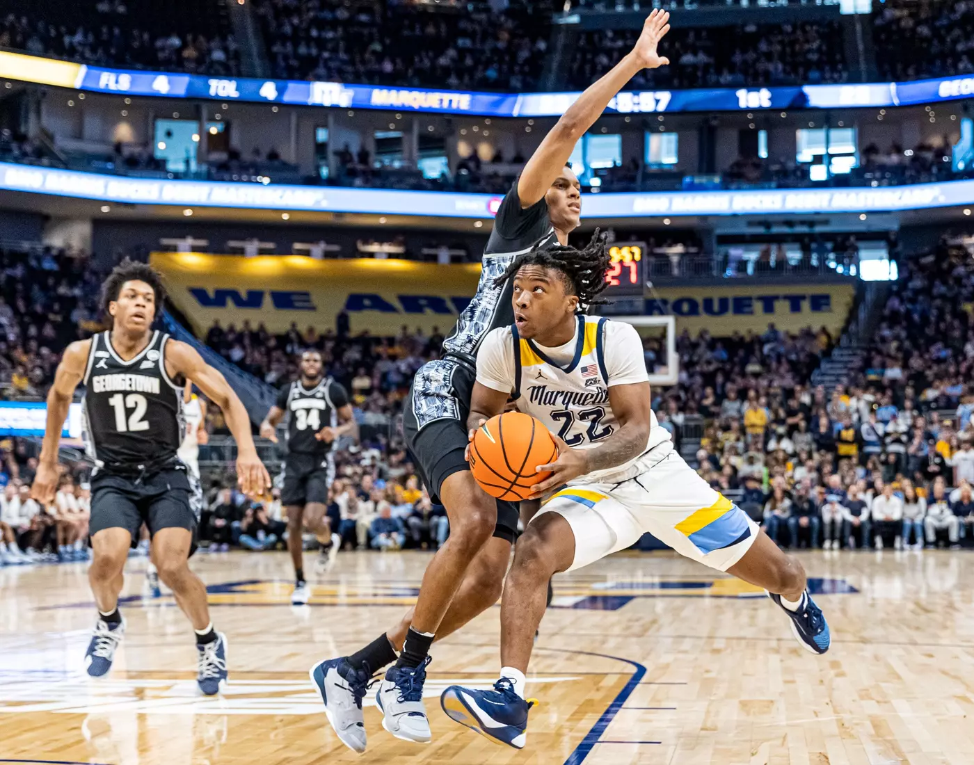 Marquette tops 95-73 Georgetown in Milwaukee, WI at Fiserv Forum on Saturday June 7, 2023.